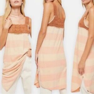 We The Free Luca Crochet Tank Top Mini Dress